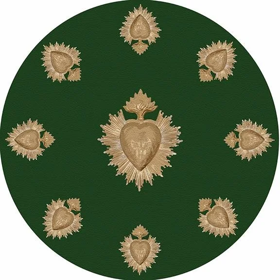 Ex Vote Evergreen 16" Round Pebble Placemat Set of 4