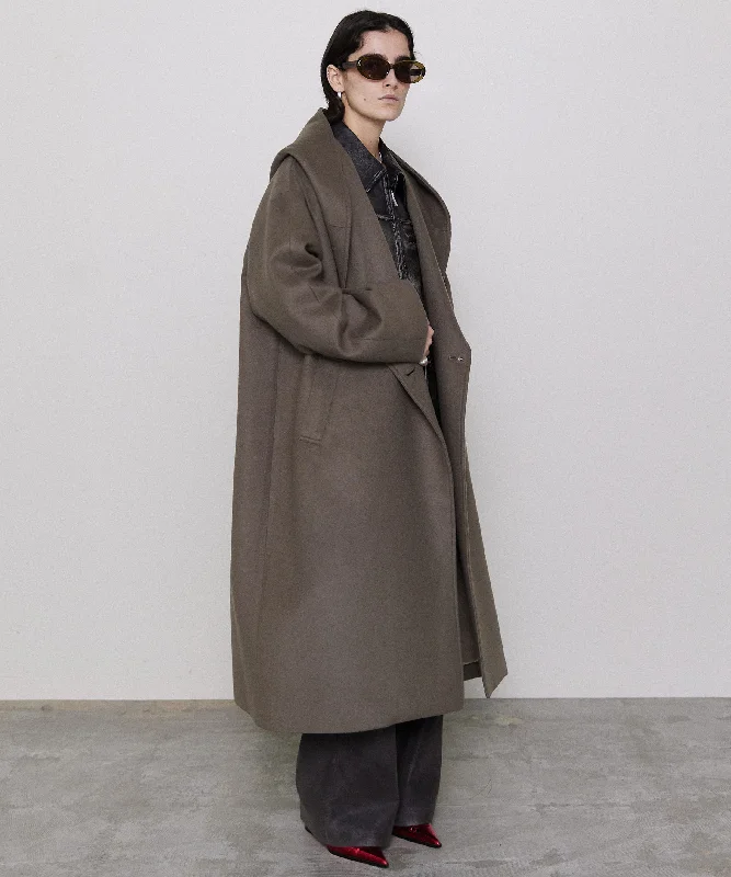 【SALE】Cashmere Beaver Processing Hood Coat