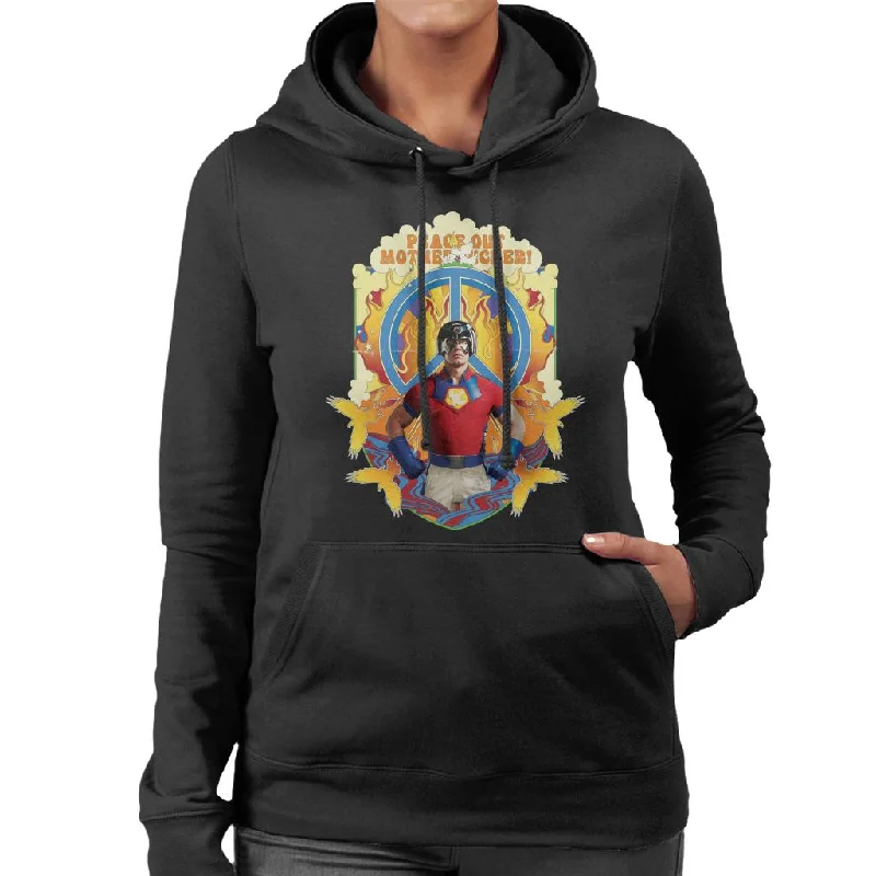 Peacemaker Peace Out Fiery Eagly Women's Hooded Sweatshirt