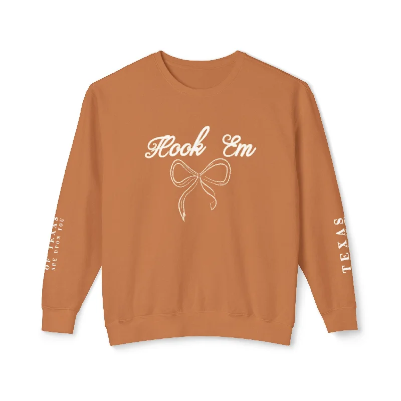 Texas Longhorn Football Coquette Bow Crewneck Sweatshirt