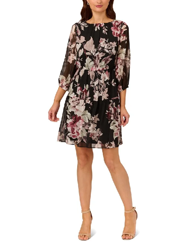 Adrianna Papell Soft Printed Mini Dress