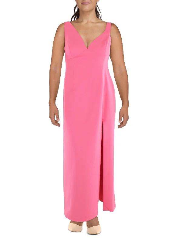 Womens Knit One Shoulder Evening Dress