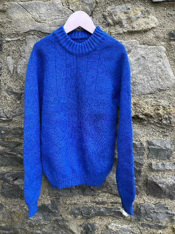 80s blue jumper  9-10y (134-140cm)