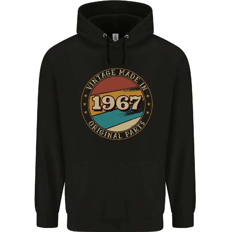 57th Birthday  Vintage Made In 1967 Mens 80% Cotton Hoodie