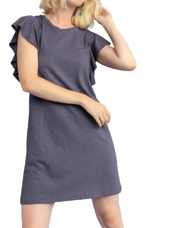 Flutter Shift Dress In Neptune