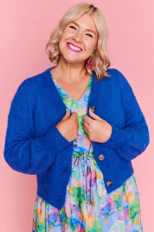 Fluffy Electric Blue Cardi