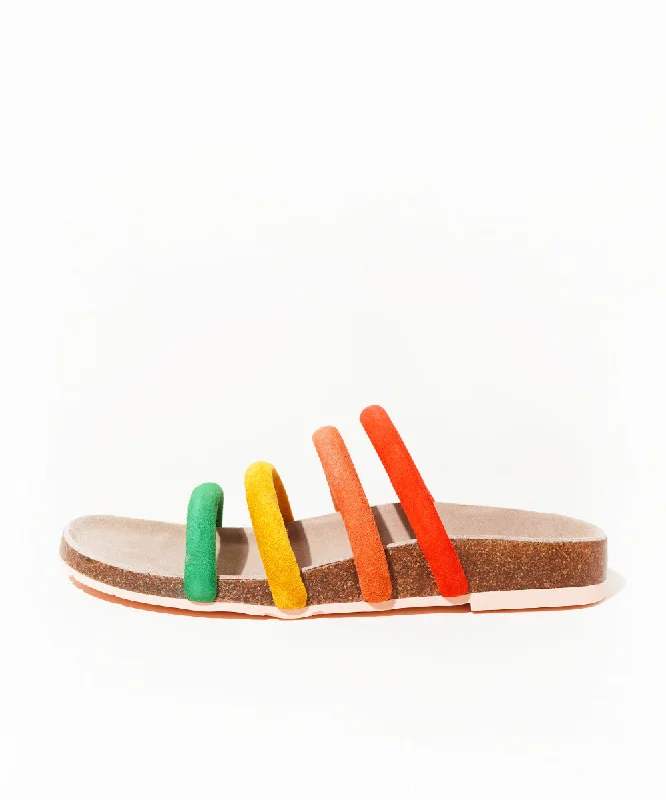 Gloria Strappy Cork Bottom Sandal | Rainbow