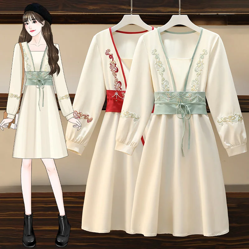 Plus Size Hanbok Inspired Dress