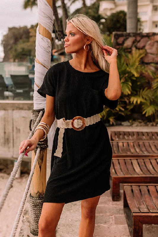 Pretty Stroll T-Shirt Dress In Black