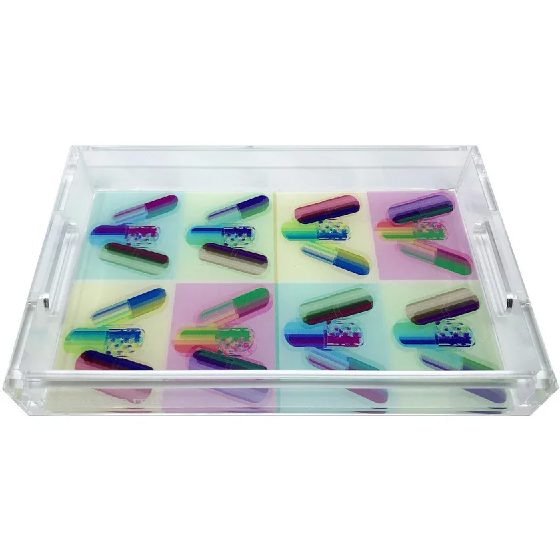 Ode To Hurst Psychedelic Acrylic Vanity Tray 12.25 X 7.75"