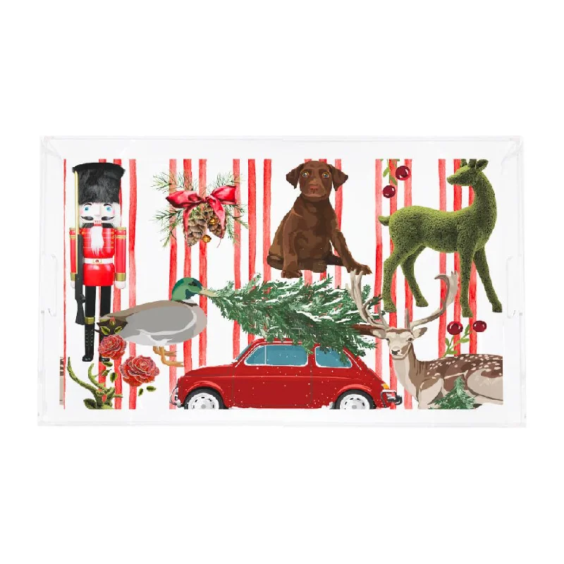 Ultimate Christmas Stripe Vanity Tray