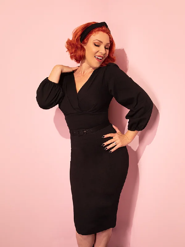 Bawdy Wiggle Dress in Black - Vixen by Micheline Pitt