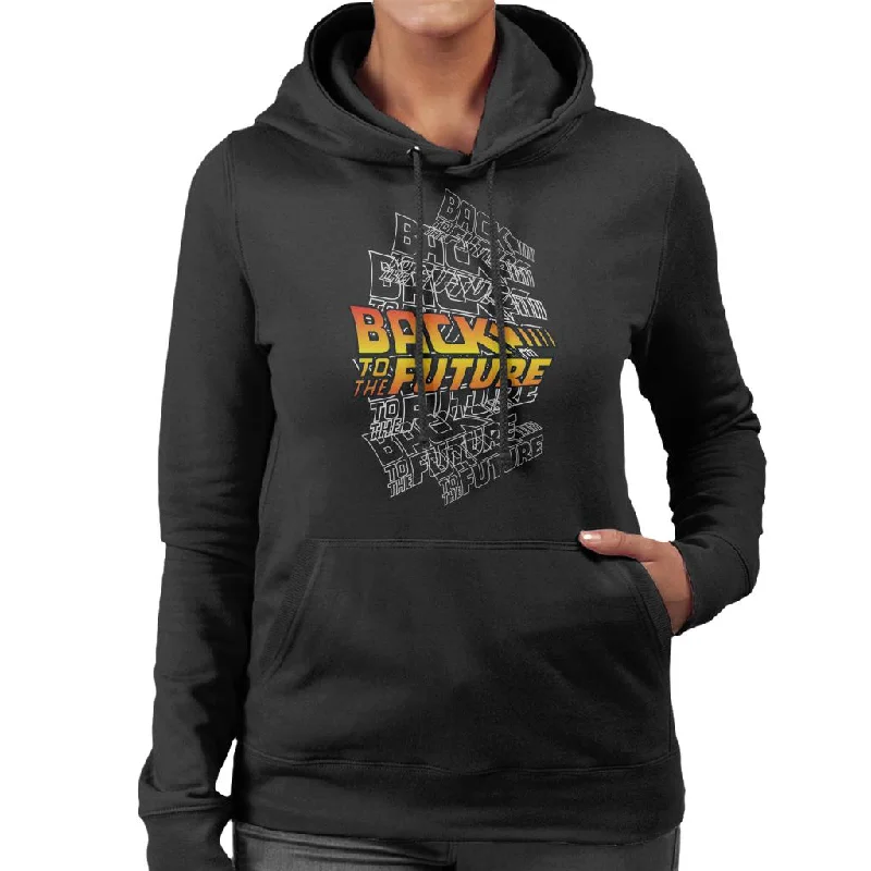 Back To The Future Classic Layered Logo Women's Hooded Sweatshirt