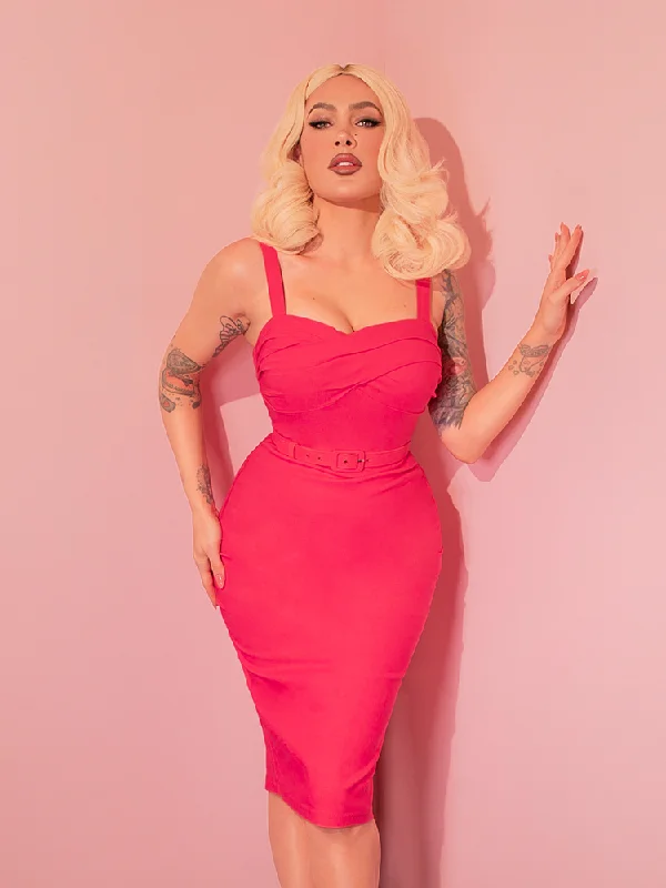 Jawbreaker Wiggle Dress in Hot Pink - Vixen by Micheline Pitt