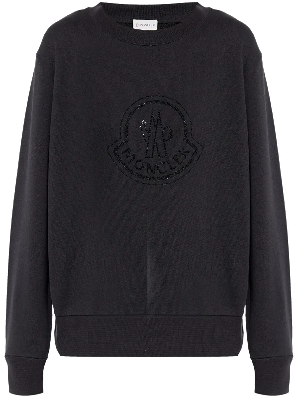 crystal-embellished logo sweatshirt