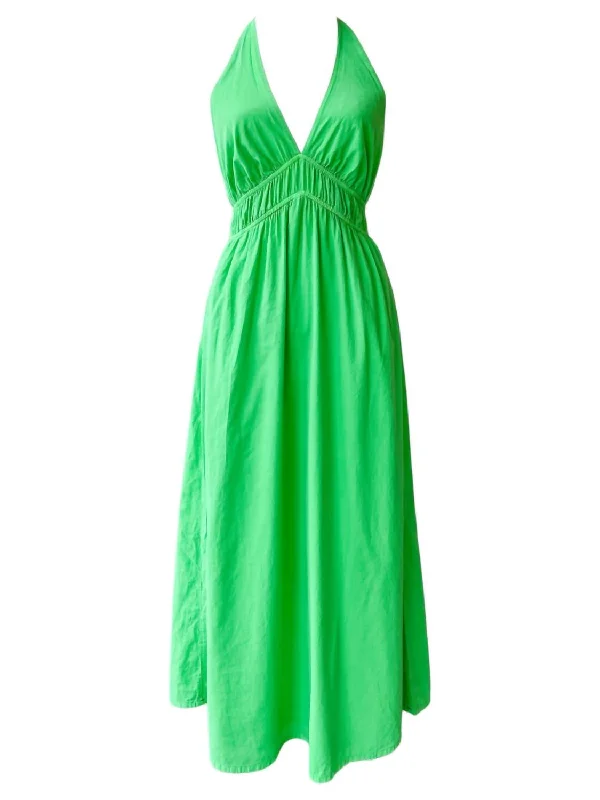 Mollie Midi Dress In Green Glow