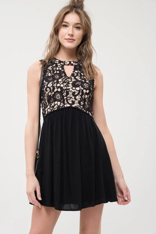 Halter Neck Lace Dress