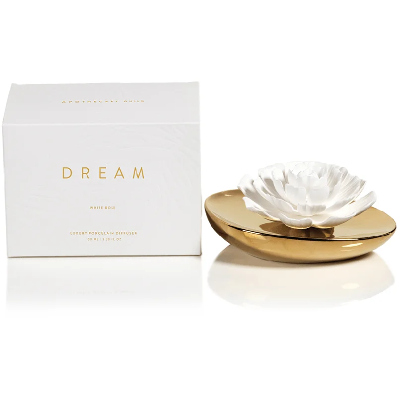 Dream Porcelain Flower Diffuser- White Rose