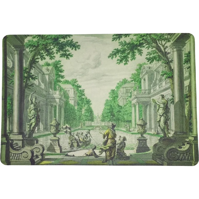 DIMANCHE A PARIS GREEN 17.5 RECTANGLE PEBBLE PLACEMAT, SET OF 4