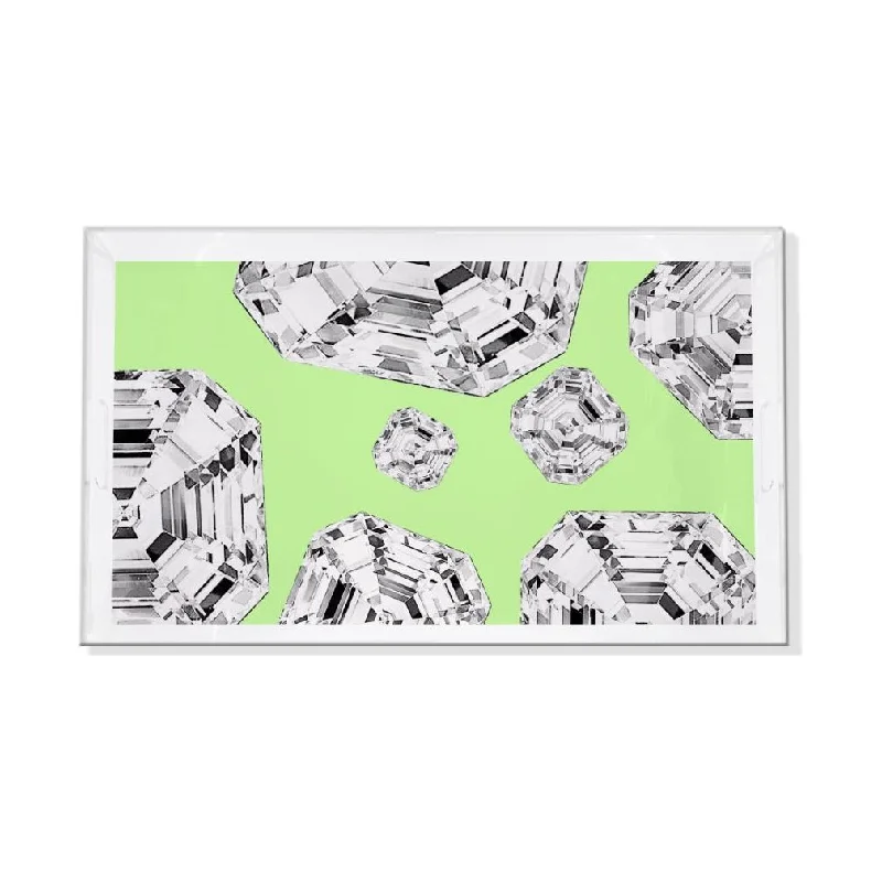 Got Rocks Lime Gemstone Acrylic Vanity Tray 12.25X7.7