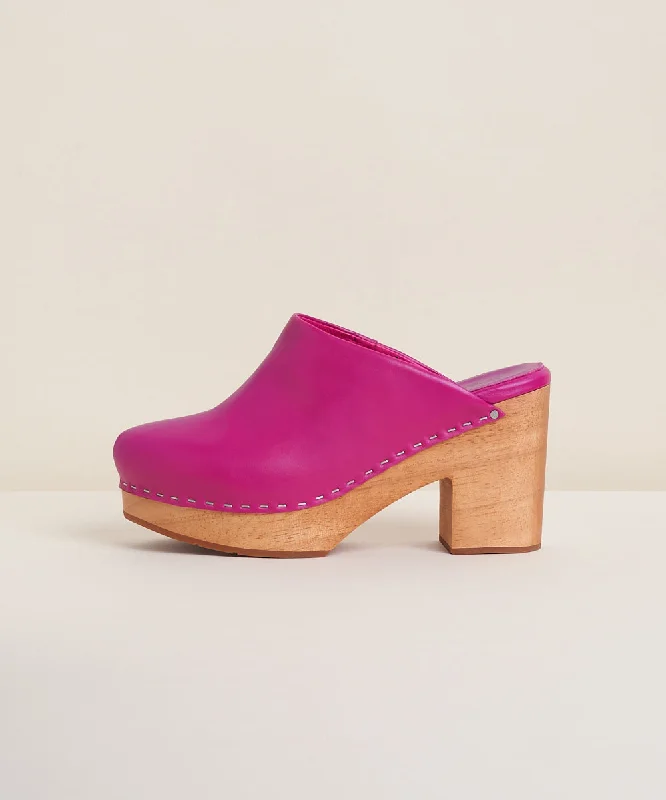 Marlo Chunky Wooden Platform Clog Mule | Azalea