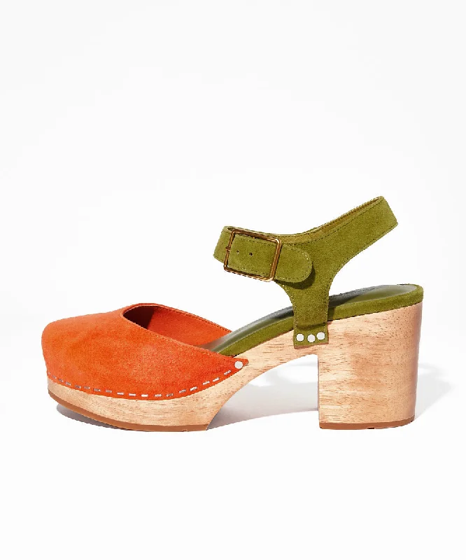 Maud Two Tone Mary Jane Clog | Curry