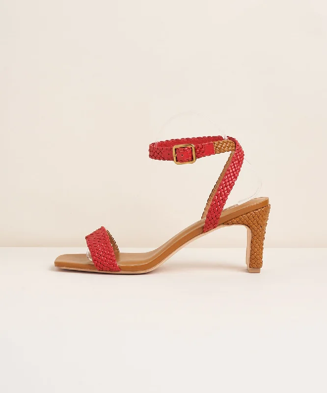 Enzo Strappy Heel | Bamboo Begonia