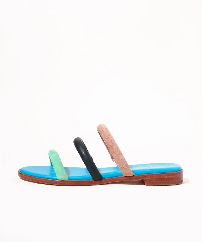 Bruna Strappy Flat Sandal | Confetti