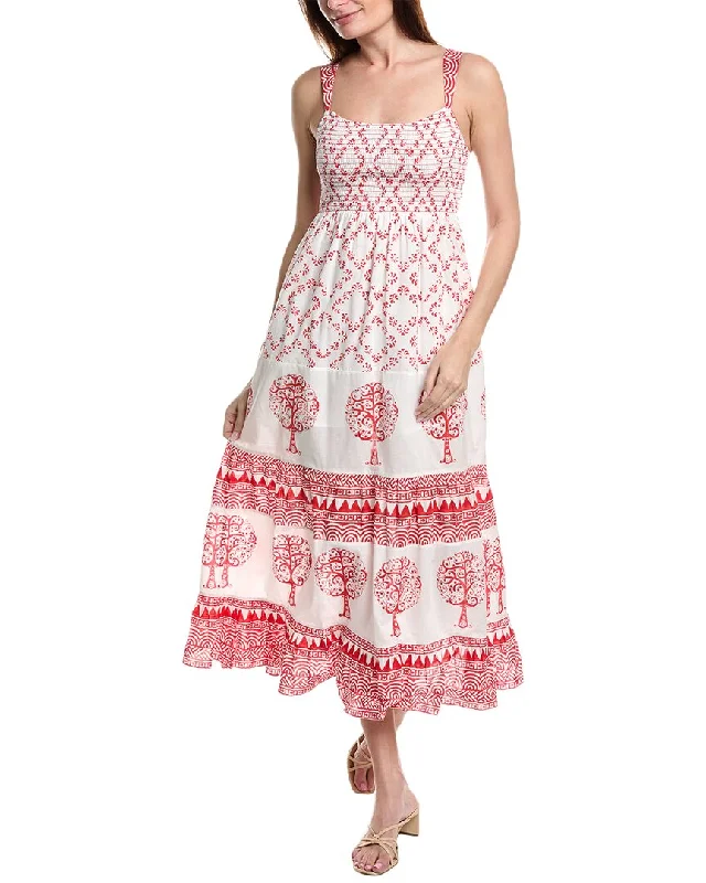 Garrie B Smocked Maxi Dress