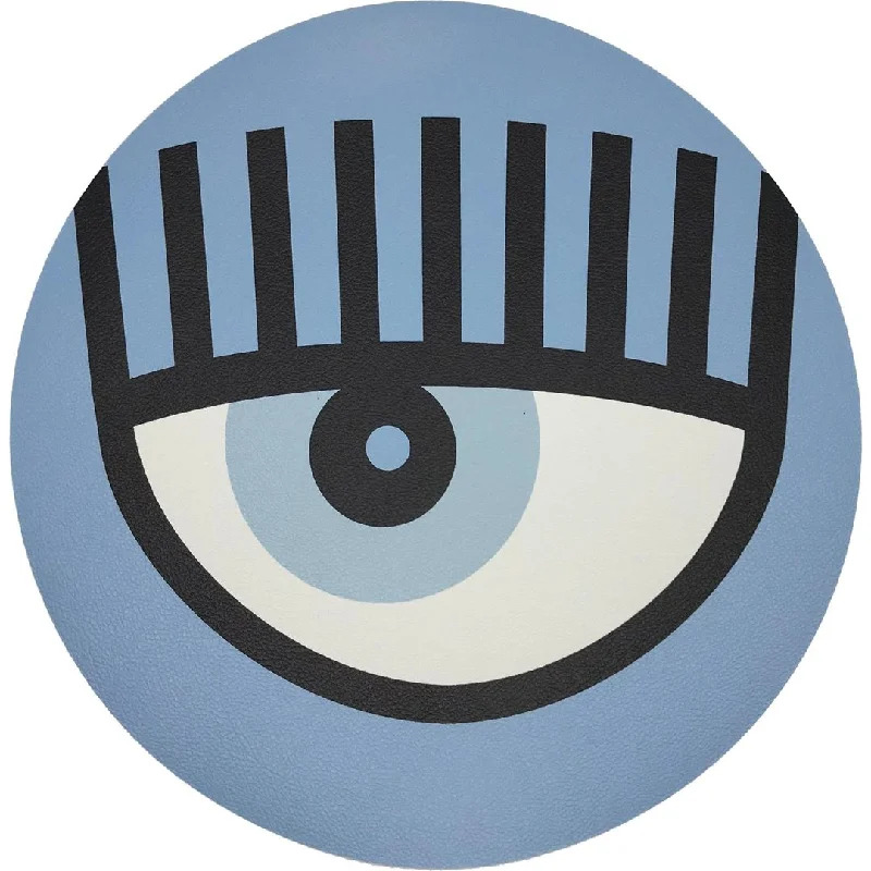 Evil Eye Eyes Wide Open Blue 16 Round Pebble Placemats, Set Of 4