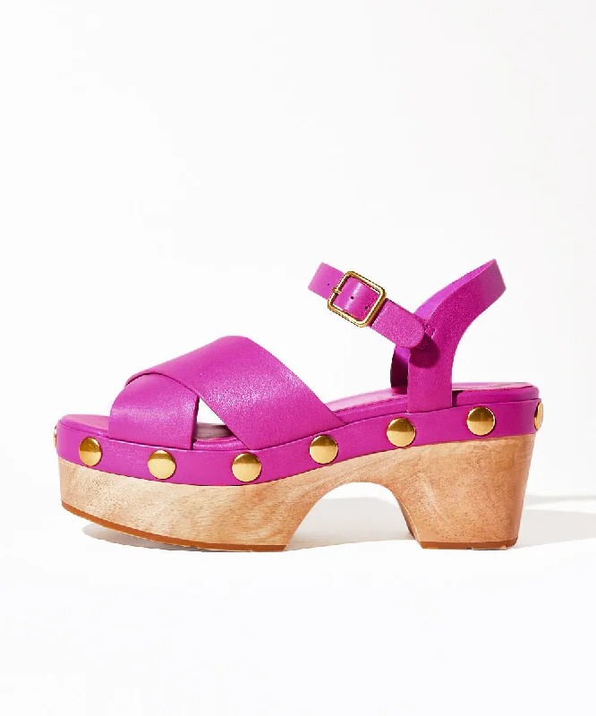 Dermot Criss Cross Sling Platform Clog | Azalea Stud