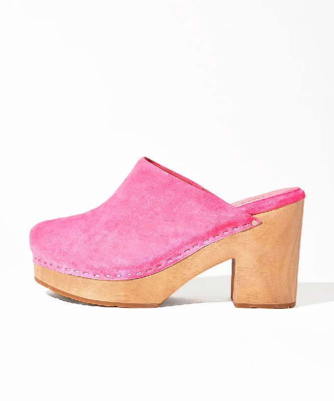 Marlo Low Heel Wooden Clog | Flamingo