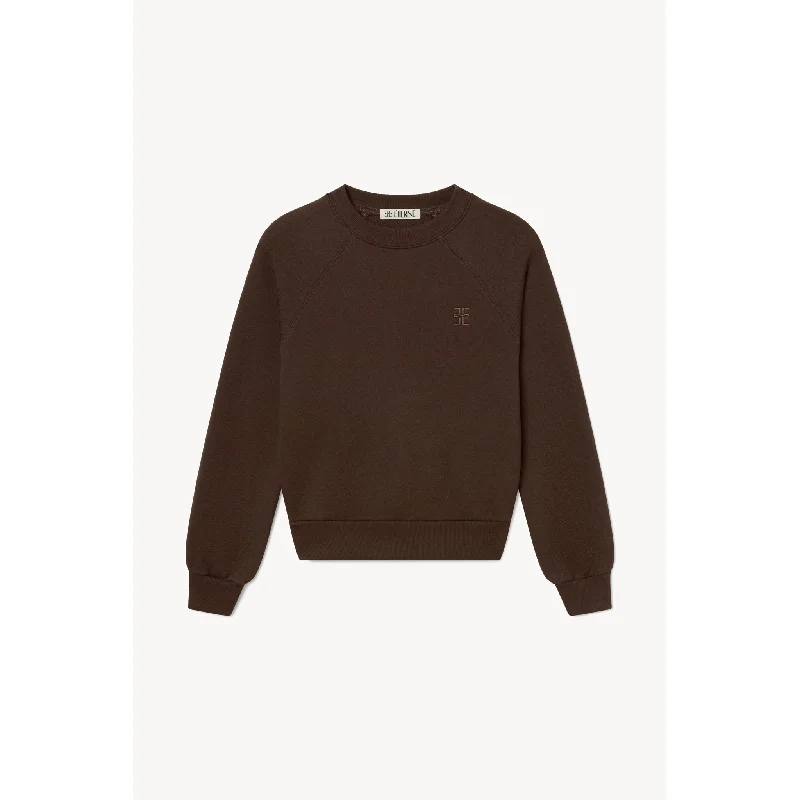 Shrunken Raglan Sweatshirt | Heather Brown