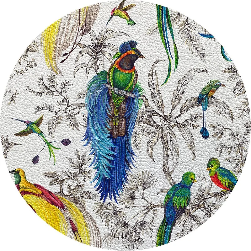 Audubon Exotica 16" Round Pebble Placemat Set of 4