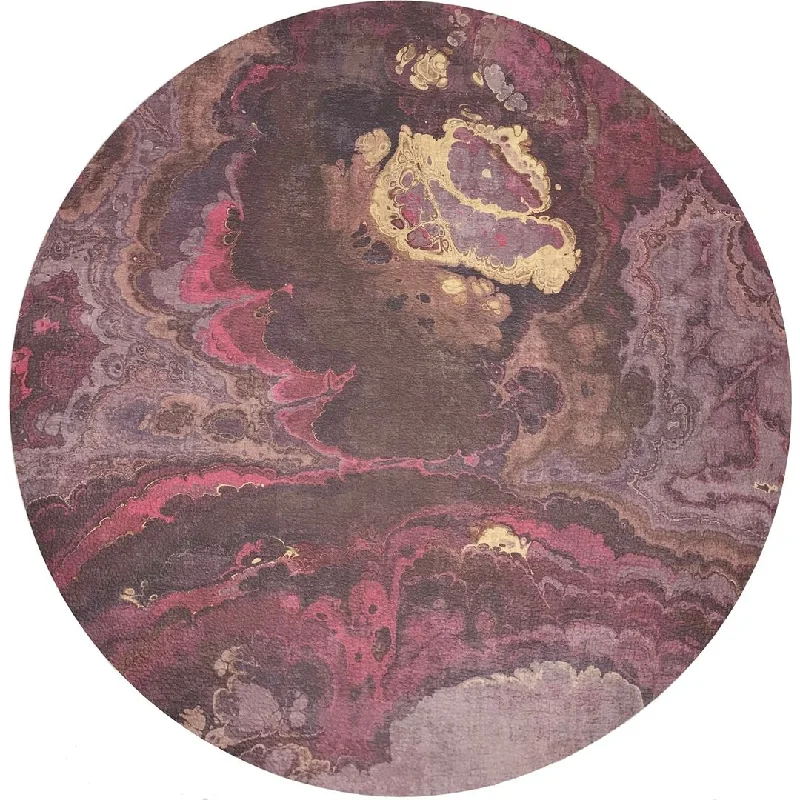 Agate Rococco 16" Round Pebble Placemats, Set Of 4