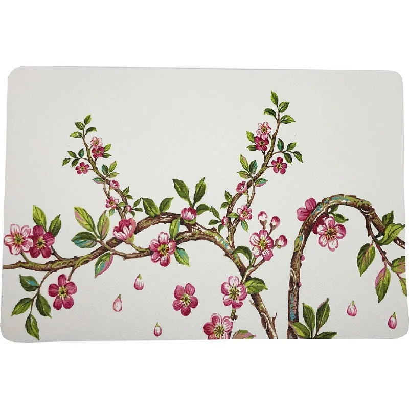 Cherry Blossom Pink 17.5 Rectangle Pebble Placemats, Set Of 4