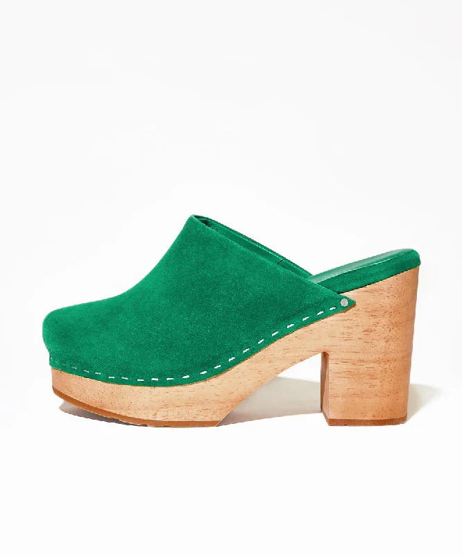 Marlo Low Heel Wooden Clog | Palm