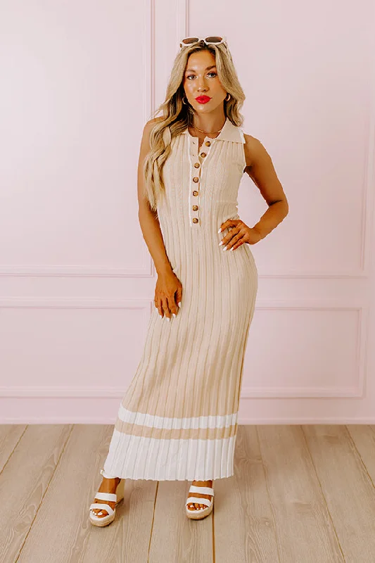 Skyline Soiree Ribbed Midi