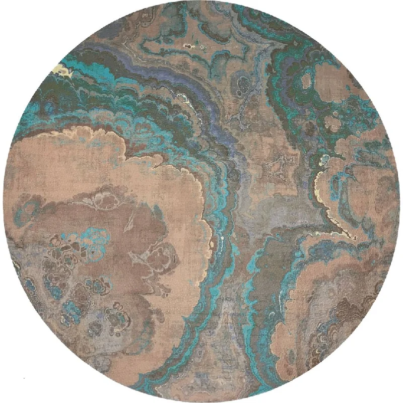 Agate Clay 16" Round Pebble Placemats, Set of 4