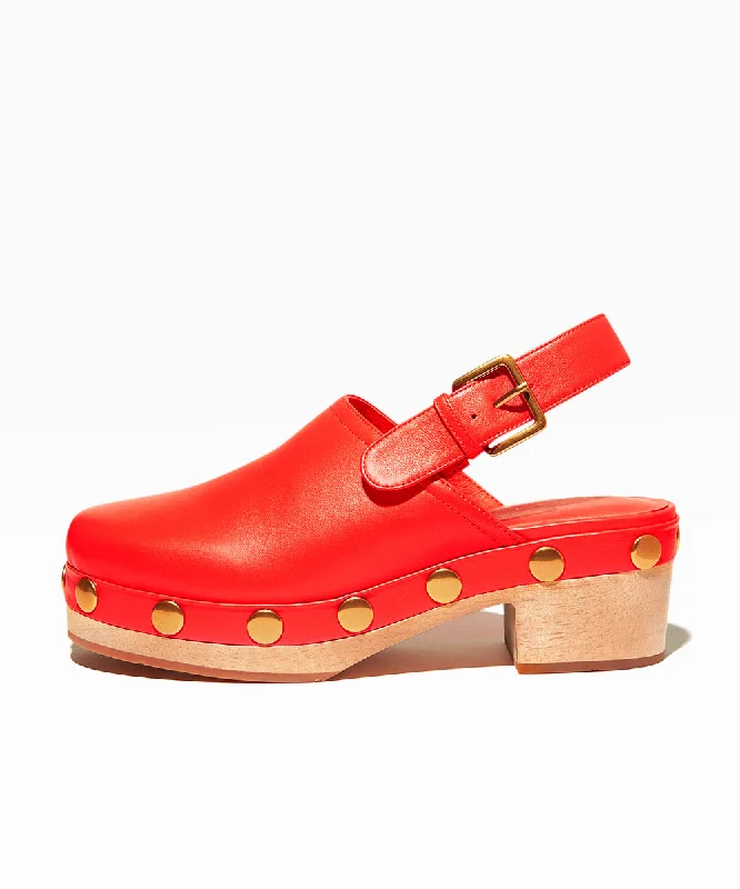 Jona Slingback Low Heel Clog | Pimento