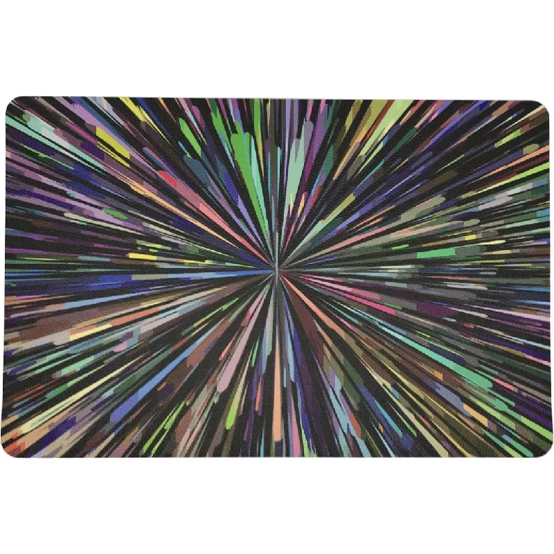 Fireworks Black 17.5 Rectangle Pebble Placemats, Set Of 4