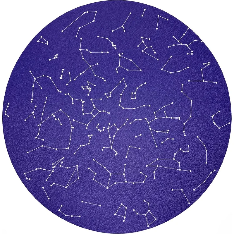 Constellations Stars 16 Round Pebble Placemat, Set Of 4