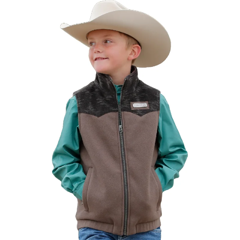 Cinch Boy's Wooly Brown Vest MWV5050004