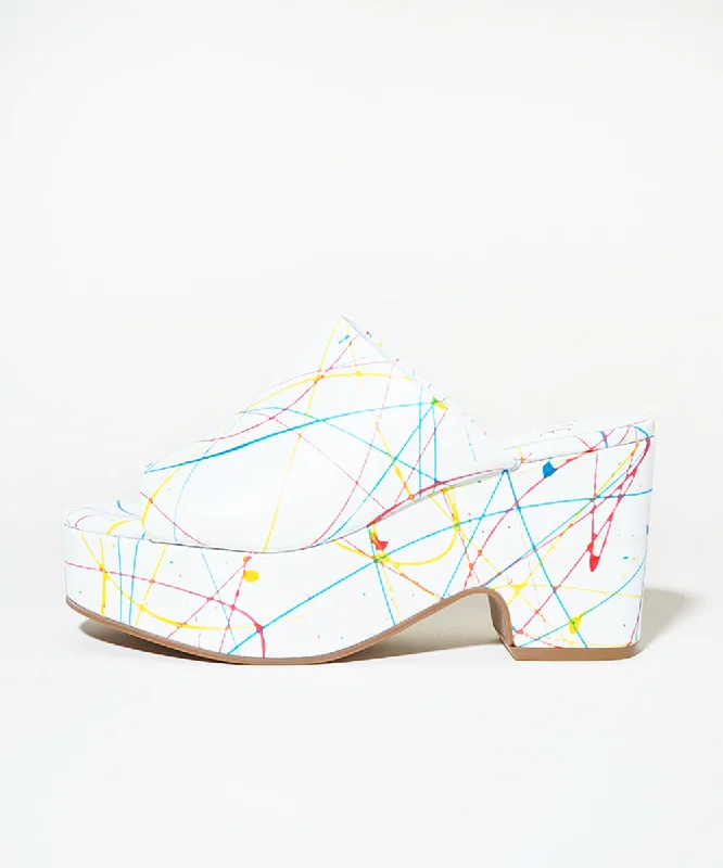 Ellery Platform Sandal | Splatter