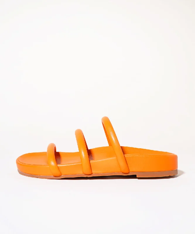 Dolly Strappy Flat Sandal | Orange Peel