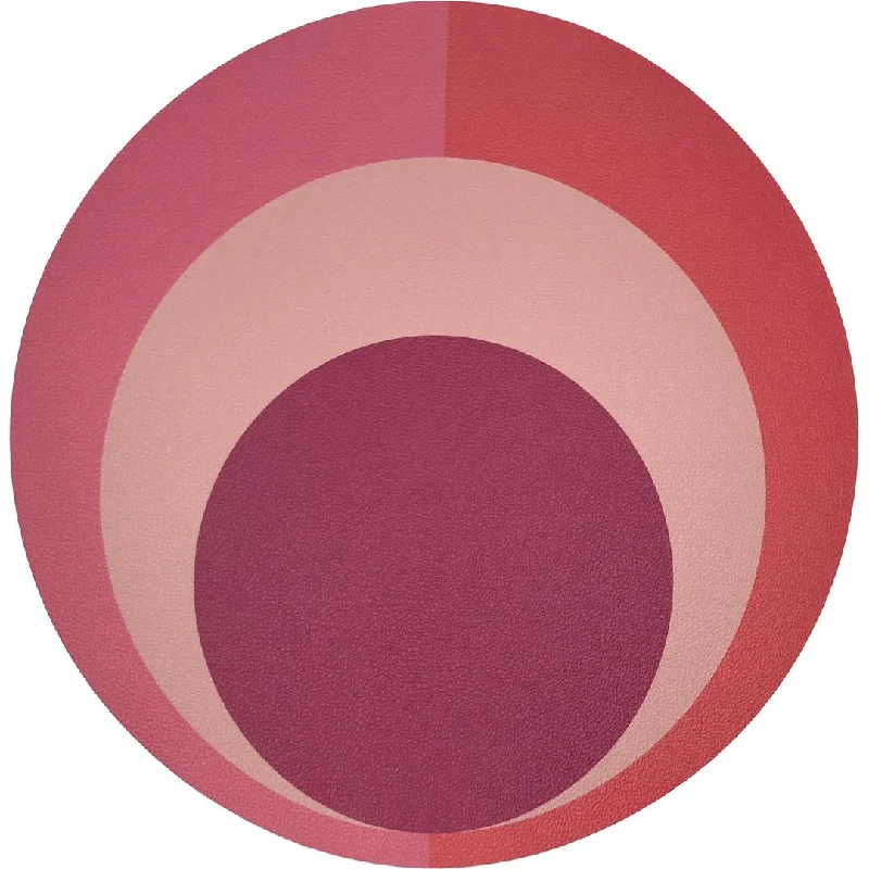 Colorblock Pink Coral 16 Round Pebble Placemat, Set Of 4