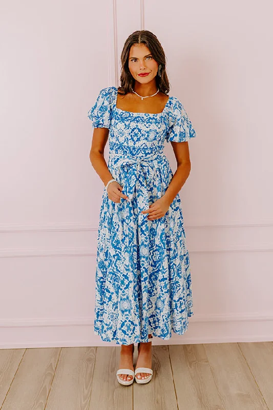 Ocean Breeze Smocked Maxi Dress