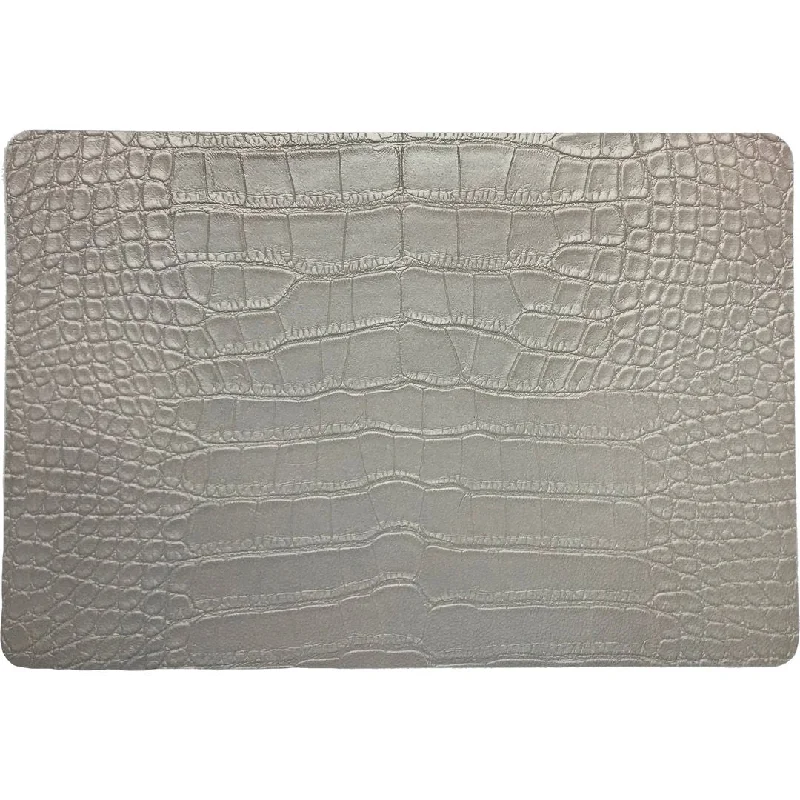 Crocodile Alabaster 17.5 Rectangle Pebble Placemats, Set Of 4