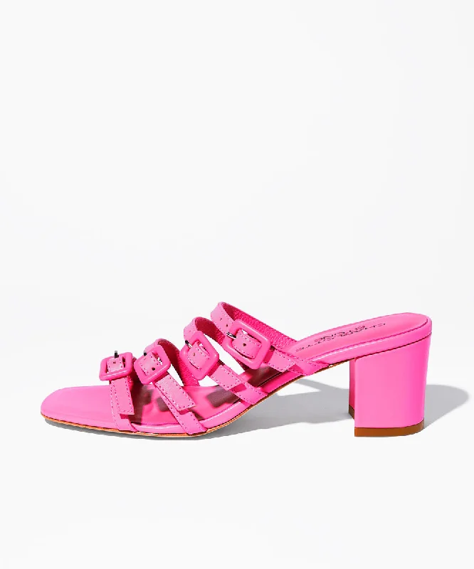 Mireille Strappy Low Heel Sandal With Buckles | Flamingo