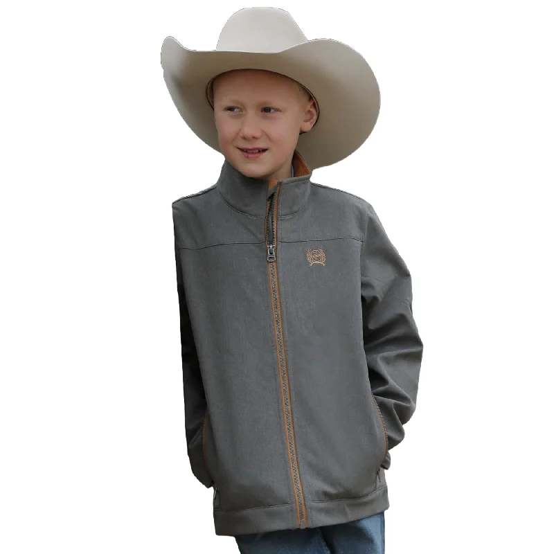 Cinch Boy's Solid Grey Bonded Jacket MWJ5070006